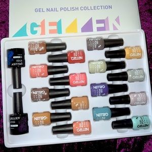 GELLEN Gel polish set of 16 colours 1 top and 1 base coat